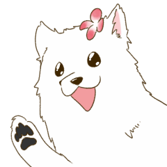 [LINEスタンプ] サモエド スマイル