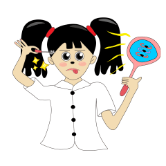 [LINEスタンプ] Tanduk Girl