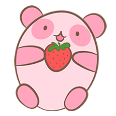 [LINEスタンプ] Strawberry the Pandaの画像（メイン）