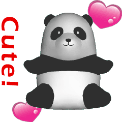 [LINEスタンプ] CG Panda baby (1)の画像（メイン）
