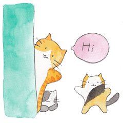 [LINEスタンプ] Very playful cats