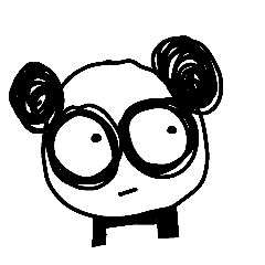 [LINEスタンプ] puffy eyed panda