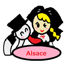 [LINEスタンプ] アルザス娘とコウノトリの画像（メイン）