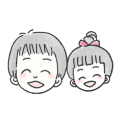 [LINEスタンプ] かっくん＆りーな