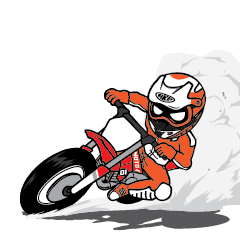 [LINEスタンプ] Dirt Rider (Motocross) animation V.ENG