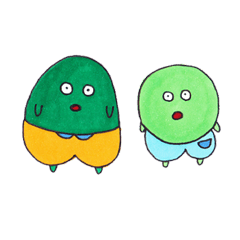 [LINEスタンプ] グリンピ兄弟