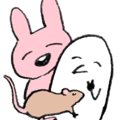 [LINEスタンプ] ゔぁるよしくんと、ねずみと毒舌うさぎ。