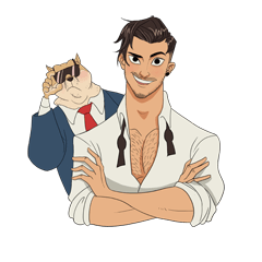 [LINEスタンプ] Kenji + Dogero