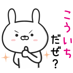 [LINEスタンプ] 「こういち」さんが使うウサギ