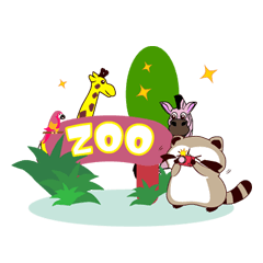 [LINEスタンプ] North American Raccoon (V10 - Zoo)