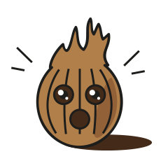[LINEスタンプ] Coconut on fire