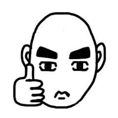 [LINEスタンプ] solemn man