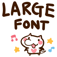 [LINEスタンプ] Large font of catbats (English)