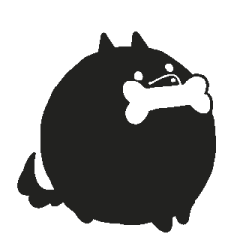 [LINEスタンプ] まるいいぬ