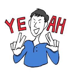 [LINEスタンプ] とにかく元気な田中【英語版】