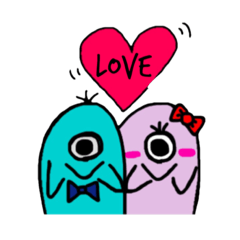 [LINEスタンプ] 豆みたいなおばけ
