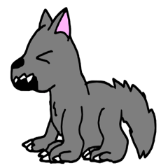 [LINEスタンプ] black werewolf