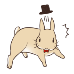 [LINEスタンプ] 蝶ネクタイうさぎ