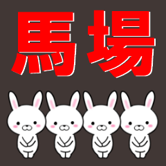 [LINEスタンプ] 超★馬場(ばば・ババ)なウサギの画像（メイン）