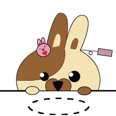 [LINEスタンプ] Label Rabbit