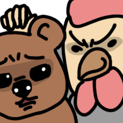 [LINEスタンプ] chick chick bear