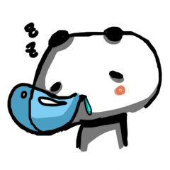[LINEスタンプ] Panda with runny nose