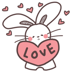 [LINEスタンプ] Super Duper Cute Rabbitの画像（メイン）