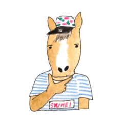 [LINEスタンプ] 馬おやじ
