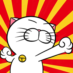 [LINEスタンプ] Stupid Fat White Cat 7