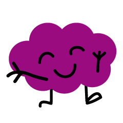 [LINEスタンプ] purple cloud emoji