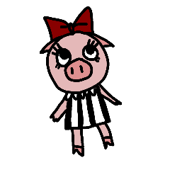 [LINEスタンプ] little piglet