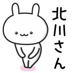 [LINEスタンプ] 北川(きたがわ)さんが使うウサギ