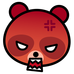 [LINEスタンプ] ラクラクーン - 表情