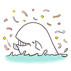 [LINEスタンプ] White Whale 02