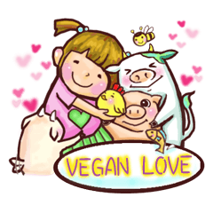[LINEスタンプ] Vegan love 1の画像（メイン）