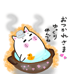 [LINEスタンプ] マシュマロねこちゃん