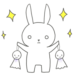 [LINEスタンプ] 白目うさぎさん