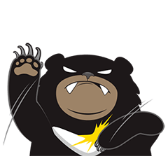 [LINEスタンプ] Awei black bear