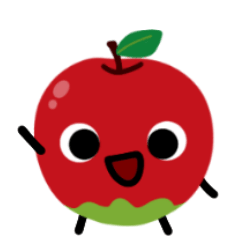 [LINEスタンプ] りんごのアップルくんの画像（メイン）