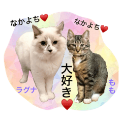 [LINEスタンプ] ラグナ＆もも