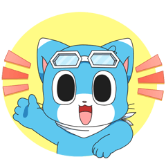 [LINEスタンプ] 出てこい 青い小犬