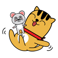 [LINEスタンプ] Cat jello and Mouse jemmy