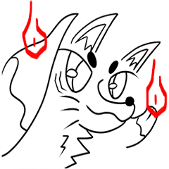 [LINEスタンプ] きつねの悩み 