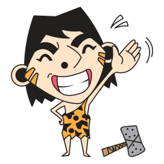 [LINEスタンプ] Daily life of caveman