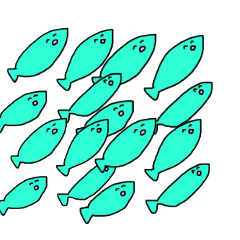 [LINEスタンプ] 魚の群れの画像（メイン）