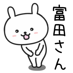 [LINEスタンプ] 富田(とみた)さんが使うウサギ