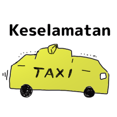 [LINEスタンプ] taxi driver indonesian version