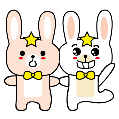 [LINEスタンプ] star rabbit and doctor rabbit day