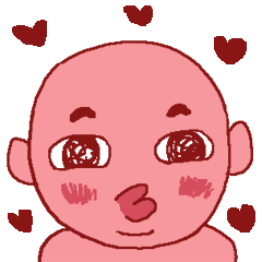 [LINEスタンプ] little pink boy