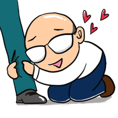 [LINEスタンプ] Baldy君のオフィスライフ